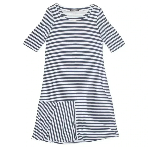 MAX MARA WEEKEND Oversized T-Shirt Dress Blue Striped Short Sleeve Midi M $485 - Picture 3 of 5